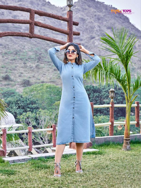 Tips And Tops Denimos Vol 7 cotton Fancy Denim Kurti Collection